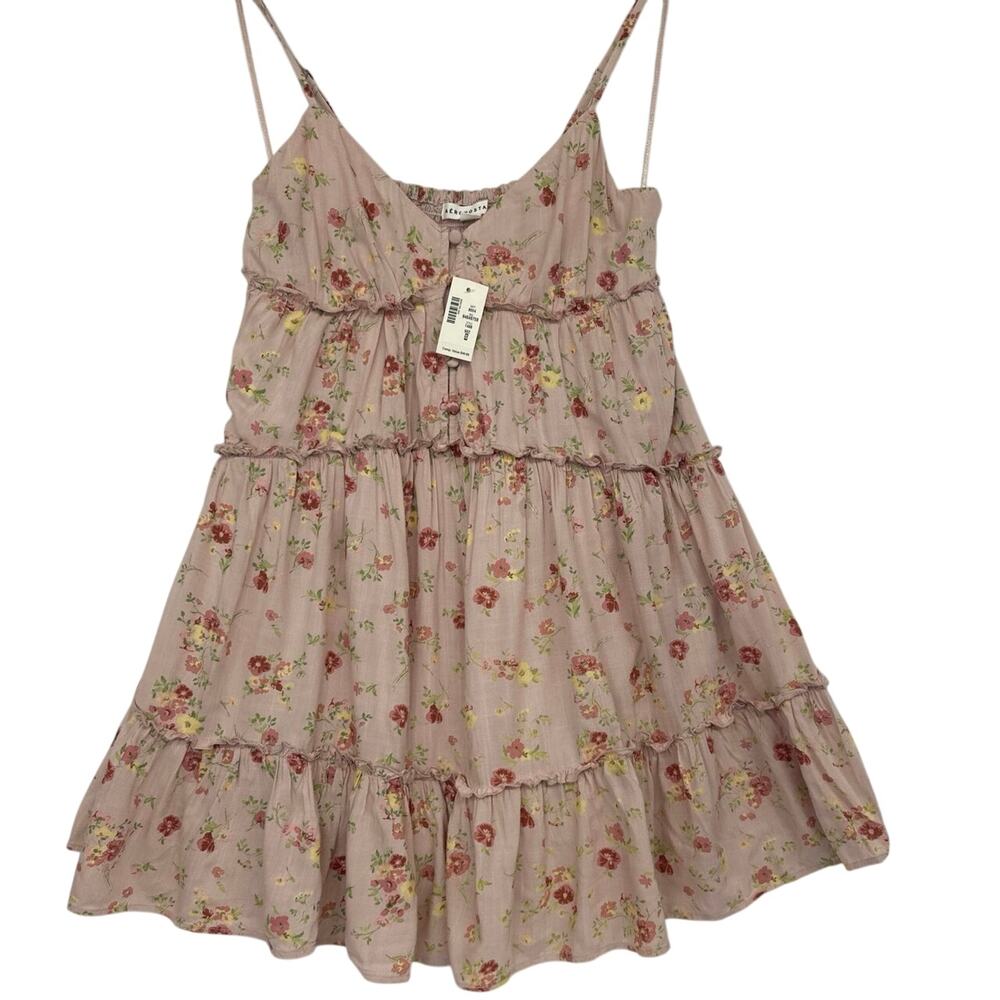 NWT Aeropostale Bohemian A-line Floral v-neck Ruffled Babydoll Dress small